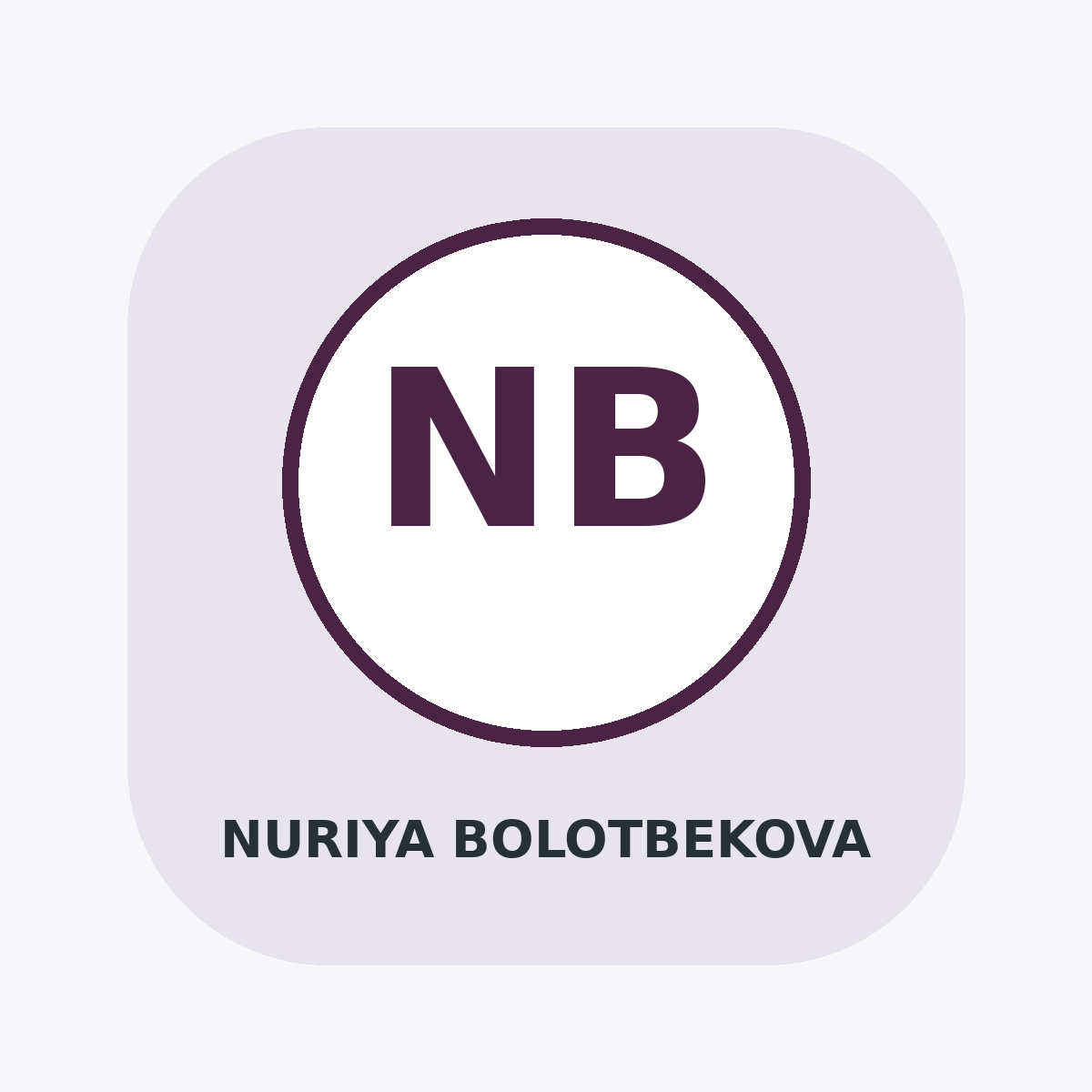Znak NURIYA BOLOTBEKOVA